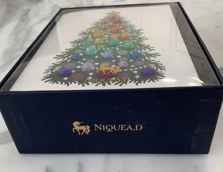 NIQUEA.D Handmade Christmas Cards 8 Cards, 8 Envelopes & Gold Seals - Image 3 of 4