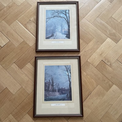 2 X Vintage dunkler Holz und Gold Bilderrahmen Rahmen 11,5  X 14 