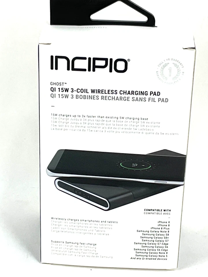 Incipio QI 15W 3-COIL Wireless Charge Pad 3X PW-310 Check desc for compatibility - Image 2 of 2