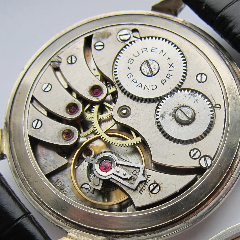 Big Vintage original Uhrenfabrik BUREN AG military watch II WW, nickel case 53mm - Image 2 of 4