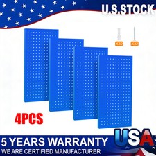Metal Pegboard Panels 4 Pcs 24" x 12" Wall Organizer fit for Garage Tool Storage