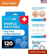 Clear Hydrocolloid Acne Patches 120 Count - Tea Tree Oil Infused Solutions