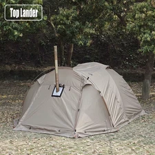 Fireproof 2-Person Winter Tent with Stove Jack & Snow Skirt for All Seasons