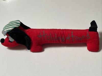 Vintage Christmas Holiday Hound Doxin Daikin Dream Pets Velveteen Japan