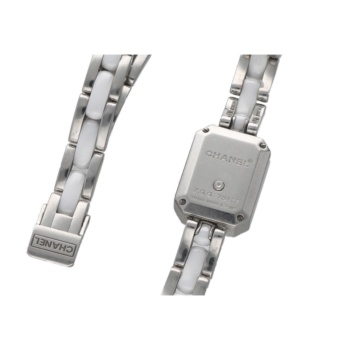 Chanel Premiere Triple Row White Ceramic Steel Diamond Quartz