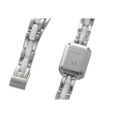 Chanel Premiere Triple Row White Ceramic Steel Diamond Quartz