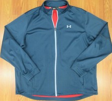 UNDER ARMOUR FULL ZIP JACKET POLYETSTER DARK CYAN BLUE GRAY X-LARGE, XL