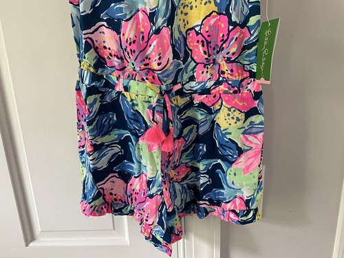 LILLY PULITZER - AZEL ROMPER - NAUTI NAVY - CAPRI SOLEIL - SIZE: XL - NWT - Picture 5 of 7