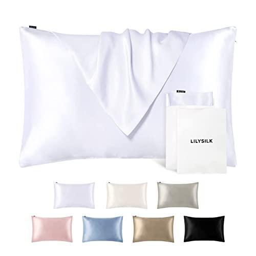 LILYSILK Silk Pillowcase for Hair and Skin King-100% Mulberry Silk 19 Momme Both-image