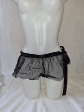 Gorgous black sheer ANN SUMMERS pyjama sleep shorts Size 10 12 TV 