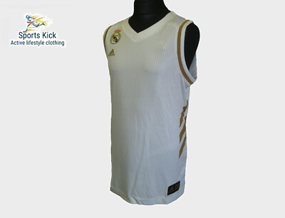 REAL MADRID SPAIN 2018 ADIDAS XL BASKETBALL SHIRT