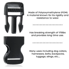 Paracord Planet Flat & Lock Side Release Buckles - Strap - Size & Pack Options