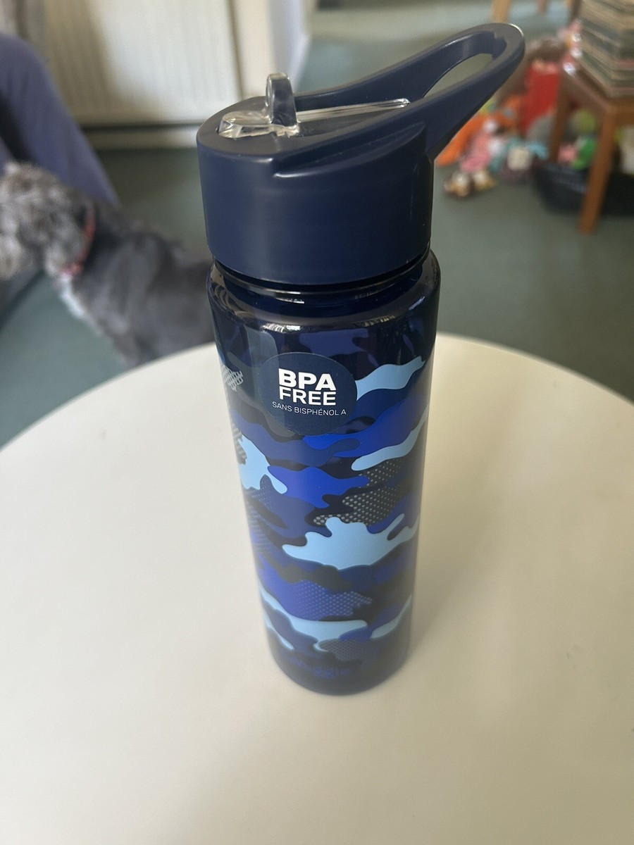 Smiggle Water Bottle 750ml Blue Camo