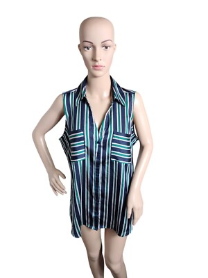 Express Portofino Top Women's Large Green Corpcore Professional Career Office