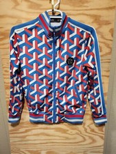 HUDSON Outerwear Men's Track Jacket Small Multicolor front pockets Zip closure