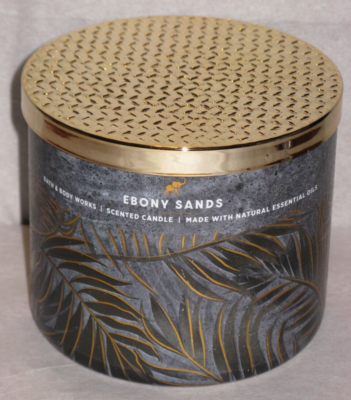 tobacco candle bath and body works Bath & Body Works 3 Wick Scented Candle EBONY SANDS Wood Tobacco 14.5 oz