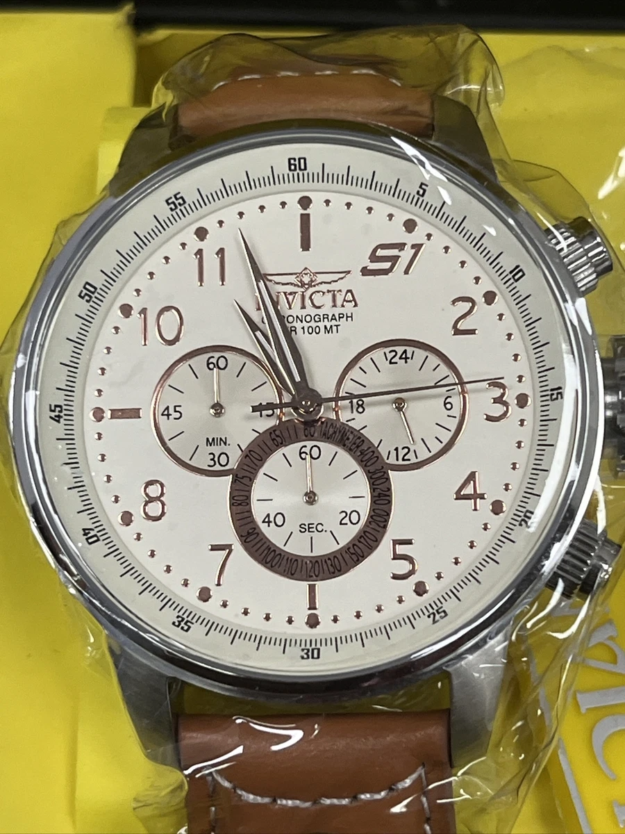 Invicta Watch S1 Chronograph Quartz Movement W R 100MT Stainless Steel