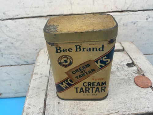 De colección Raro "Marca Abeja" Crema de Lata de Tártaro, McCormick, Baltimore, MD - Imagen 3 de 7