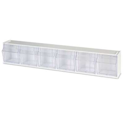 Deflecto 6 Bin Interlocking Tilt Storage System - Custom Supply Station