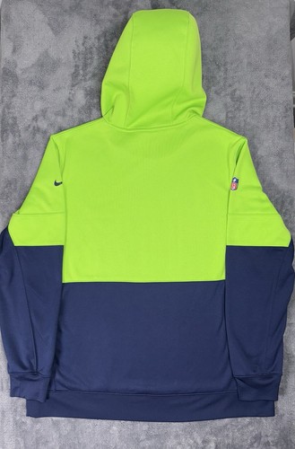 Nike Seattle Seahawks Hoodie Herren XL Neon Navy On Field Sideline NFL Pullover - Bild 5 von 9