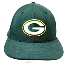 NFL Green Bay Packers Fitted Large/XL Ball Cap, Embroidered Logo, Green, Wool