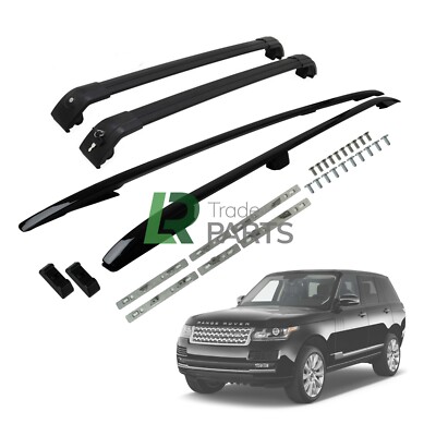 RANGE ROVER L405 BLACK ROOF RAILS & CROSS BARS KIT OEM STYLE (2013 ...
