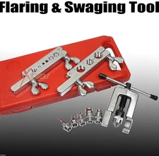 Heavy Duty Steel Tubing Flaring & Swaging Tool Kit 45°Traditional Extrusion Type