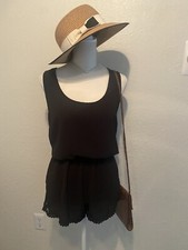 Black playsuit cute lace short Medium fits 6 cute fall ladies