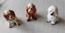 3 kleine s&uuml;&szlig;e Hunde aus Keramik