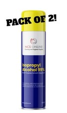 Isopropyl Alcohol (Isopropanol) 99% Aerosol Spray 600ml (Pack of 2)