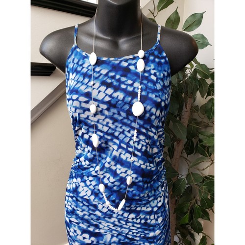 Nine West Long Maxi Dress Women's Size 16 Blue Polyester Halter Neck Sleeveless - Picture 2 of 14