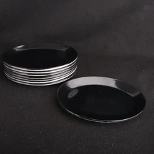 8 Steelite International England Black Oval Plates