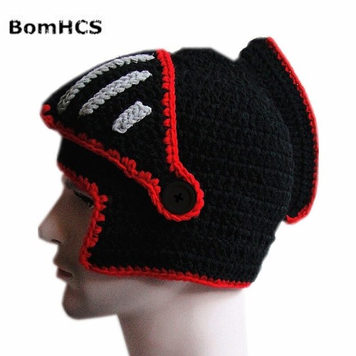 Cosplay Roman Knight Helmet Cap Barbarian Handmade Beard Hat Ski Outdoor Beanies - Picture 2 of 13