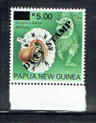 Papua New Guinea c1990 K5.00 on 70t rattle STAMP DUTY opt unmounted mint - Afbeelding 1 van 1