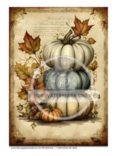 The Stacked Pumpkin | A3 Rice Paper | Paper for Decoupage | Decoupage Central