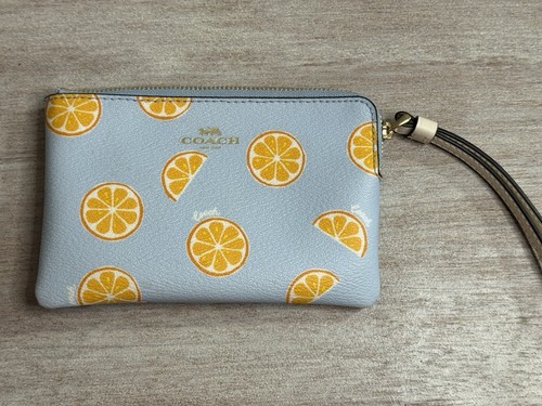 Coach Handgelenktasche orange Scheiben Print RAR! L@@K!