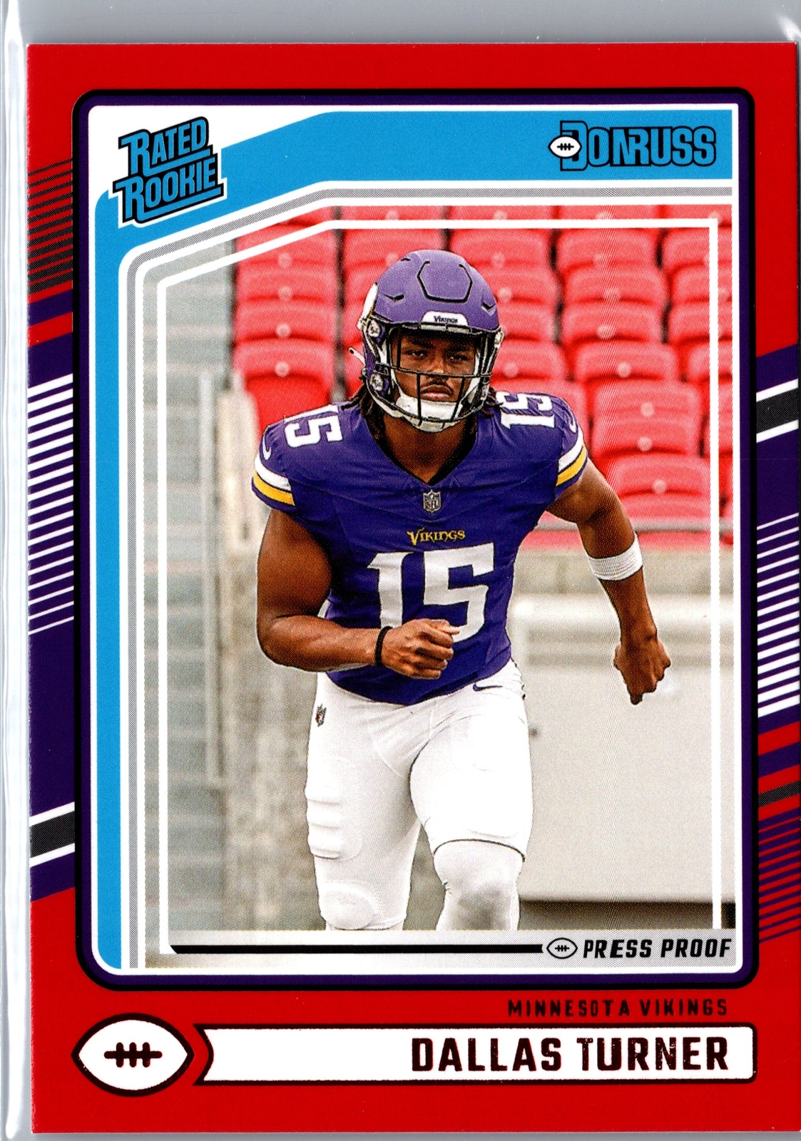 2024 Donruss #331 Dallas Turner Press Proof Red