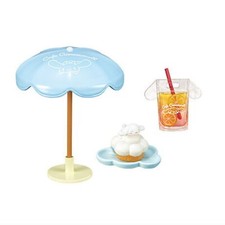 RE-MENT Sanrio Cafe Cinnamoroll Collection Toy 3.Garden Parasol Figure Mascot