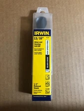 IRWIN 13/16" Silver & Deming Drill Bit High Speed Steel 1/2" Reduced Shank **