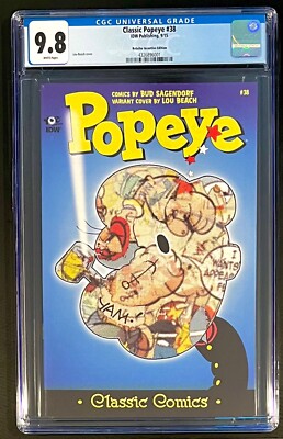 Popeye Classic #38 CGC 9.8 Retailers Incentive RI 1:10 Lou Beach Variant IDW LOW