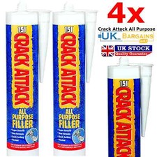 4X 151 Crack Attack All Purpose Filler Super Smooth Flexible Quick Set White UK