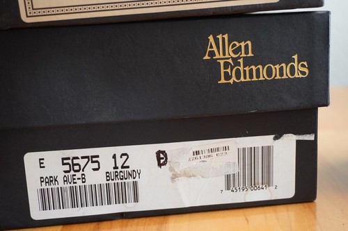 NUEVO CON CAJA | $425 ALLEN EDMONDS 12 E BURGUNDY OXFORD BALMORAL PARK AVENUE - Imagen 15 de 15