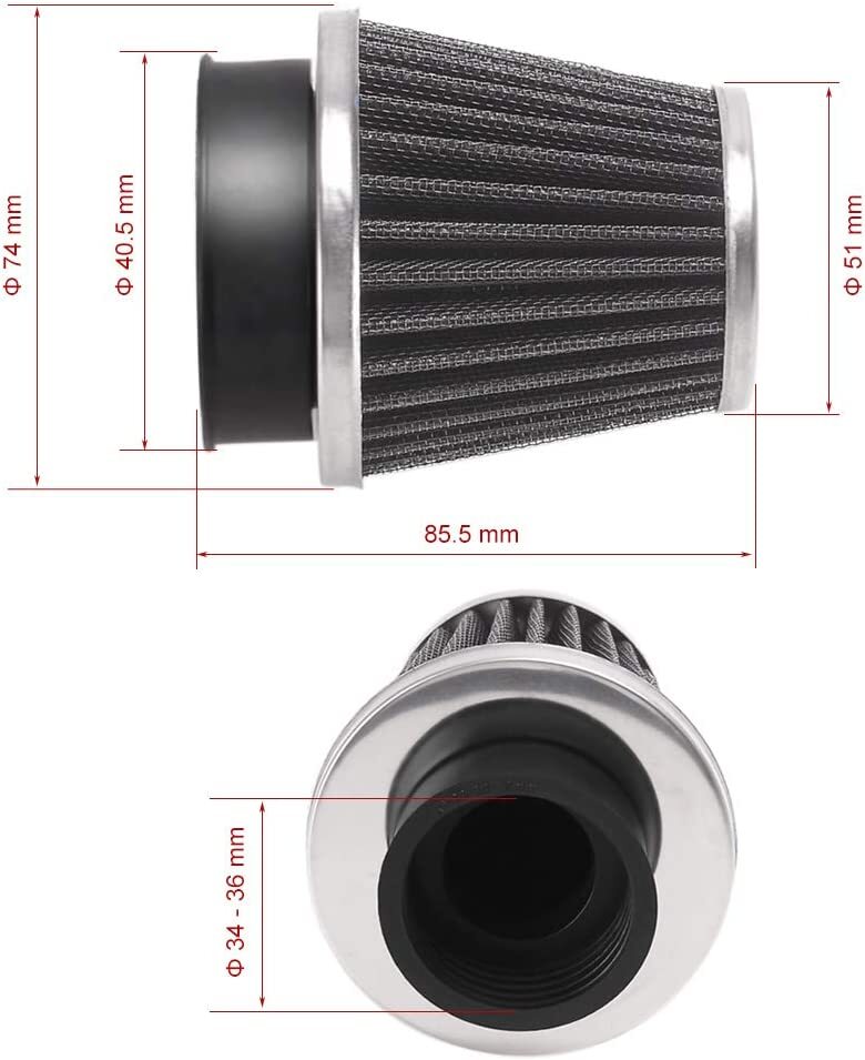 35/40/44/50/54/60mm DIRT BIKE MOPED ATV AIR FILTER AF01 AF03 AF58 AF28 ...