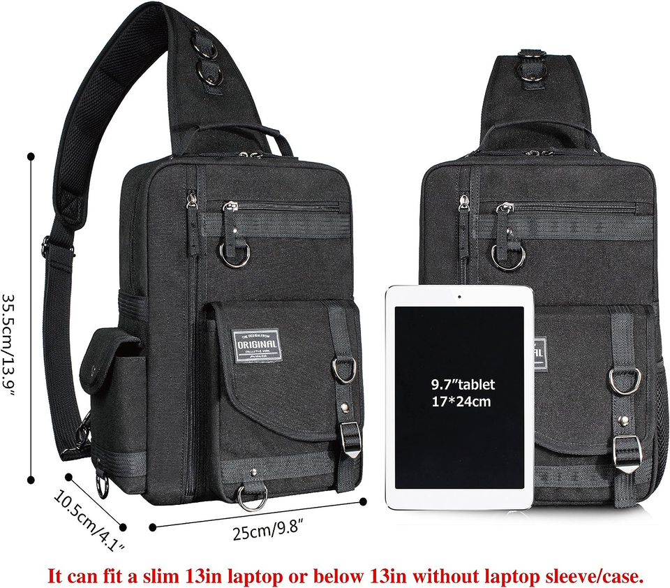 Messenger Bag Outdoor Cross Body Bag Sling Bag Shoulder Bag Black eBay