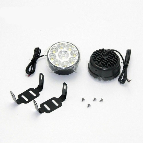 Bright LED Car Light 2pcs Round Daytime Running Light Fog Day Driving Lamp Parts - Picture 5 of 8
