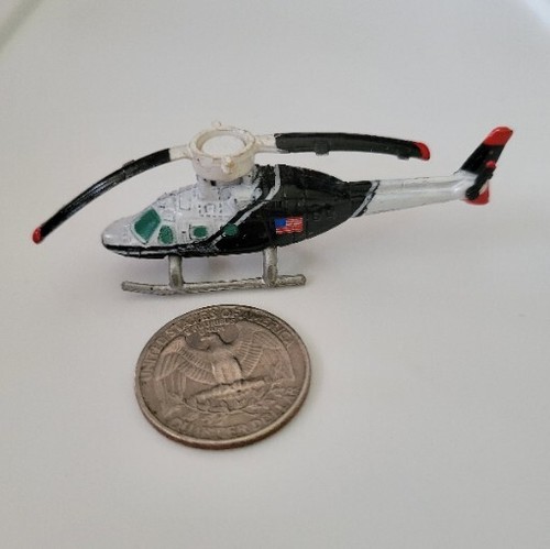 Vtg Micro Machines Police Aircraft Helicopter Light Twin Engine Bell 222/230