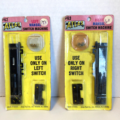 Atlas HO Scale Left #62 and Right #63 Manual Switch Machine | eBay