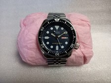 Seiko SKX007 Automatic Diver Watch 200m Black Boy with Jubilee Bracelet Used Fro