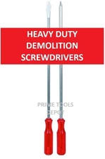 Long Reach 16 in. Demolition Screwdriver 2 Piece Set, Lifetime Warranty