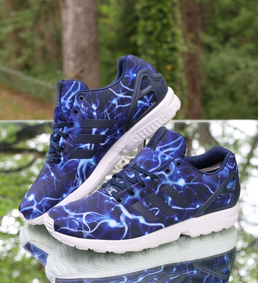 Adidas Zx Flux Neutron 2015 Men's Size 12 Blue Custom B24393 | eBay